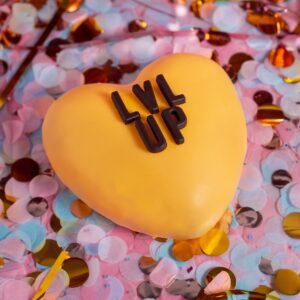 Level Up Heart Cake