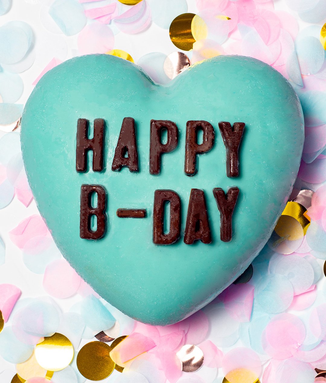 Happy Birthday Heart Cake