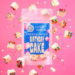 Freeze dried birthday cake