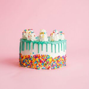 Birthday Cake Blue Drip
