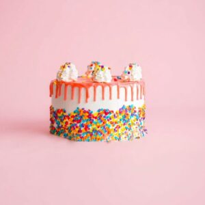 Birthday Cake Pink Drip