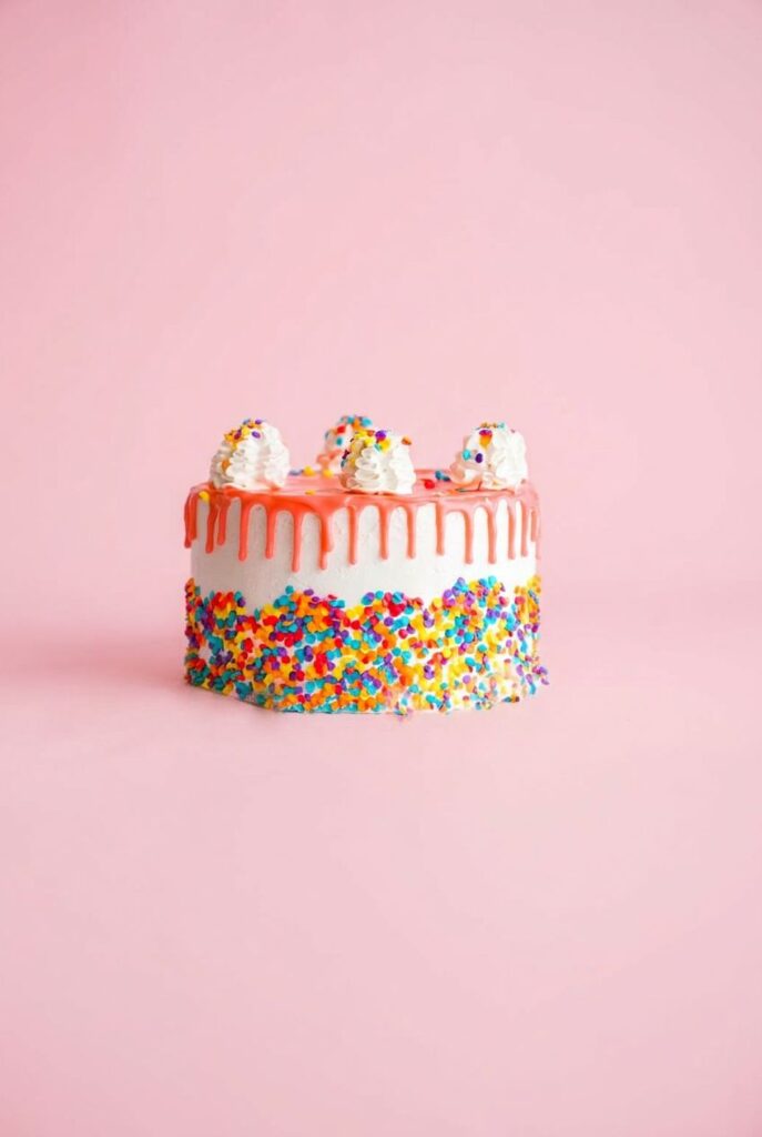 Birthday Cake Pink Drip