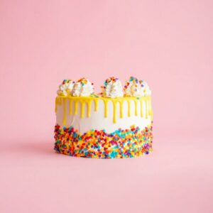 Standard Birthday Cake Yellow Drip