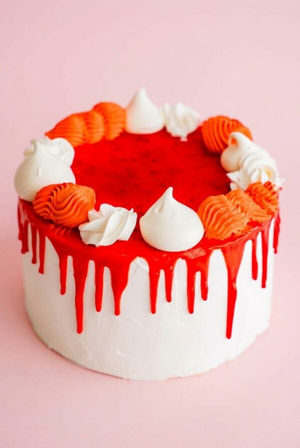 White Chocolate Raspberry Pavlova Cake