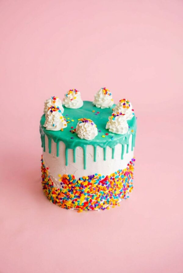 Birthday Cake Blue Drip